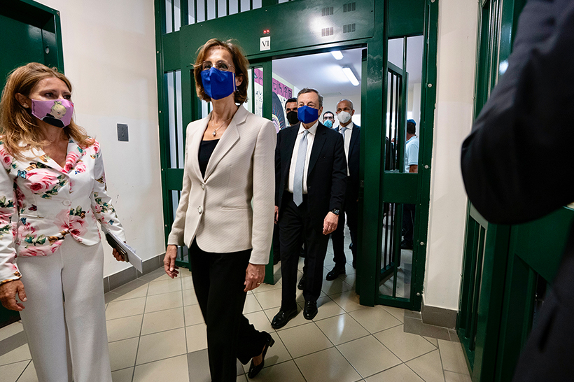 Draghi e Cartabia a Santa Maria Capua Vetere
